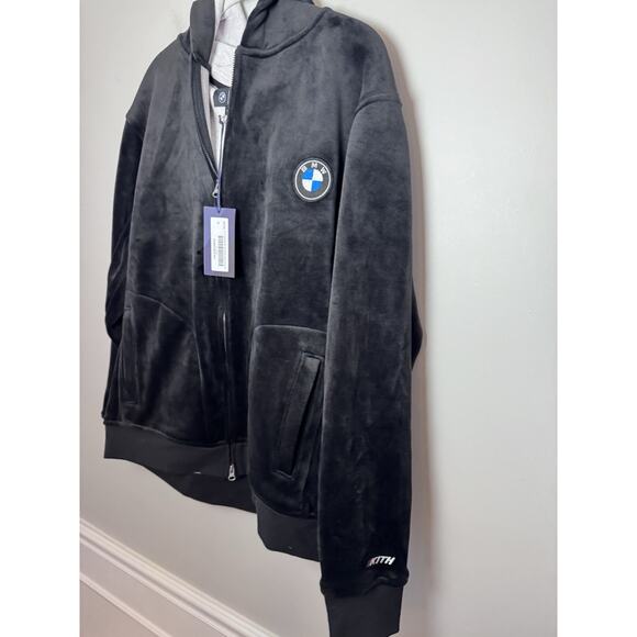 Kith for BMW Bonded Velour Williams V Full Zip Hoodie Size M NWT - Picture 4 of 16